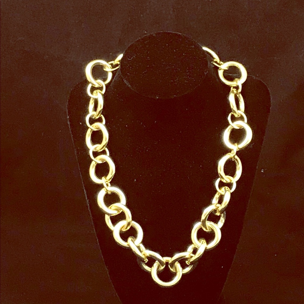 J Crew Chunky Gold Chain Choker Necklace